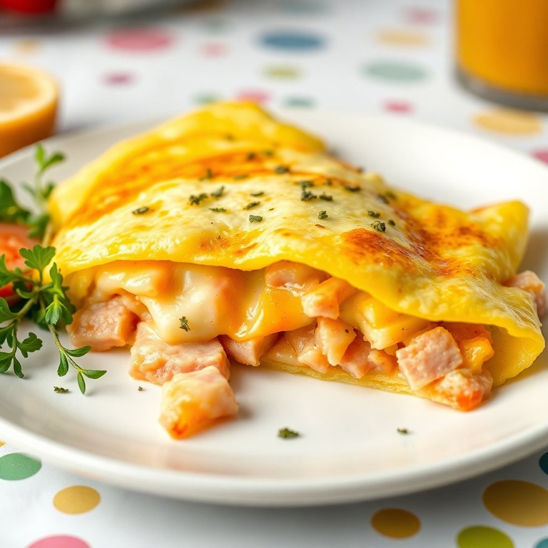 Omelete: Presunto e Queijo e Orégano
