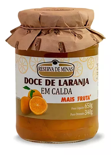 Doce de Laranja em Calda Reserva de Minas 650g