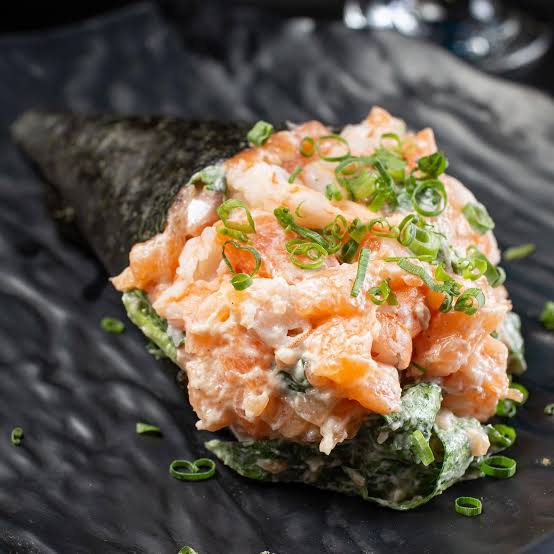 Temaki Salmão Completo com Camarão