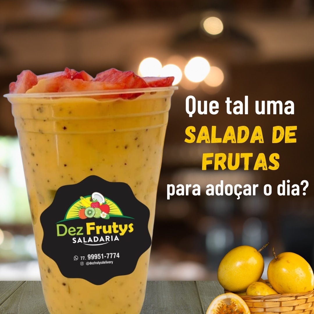 SALADA DE FRUTAS C/ MOUSSE DE MARACUJÁ