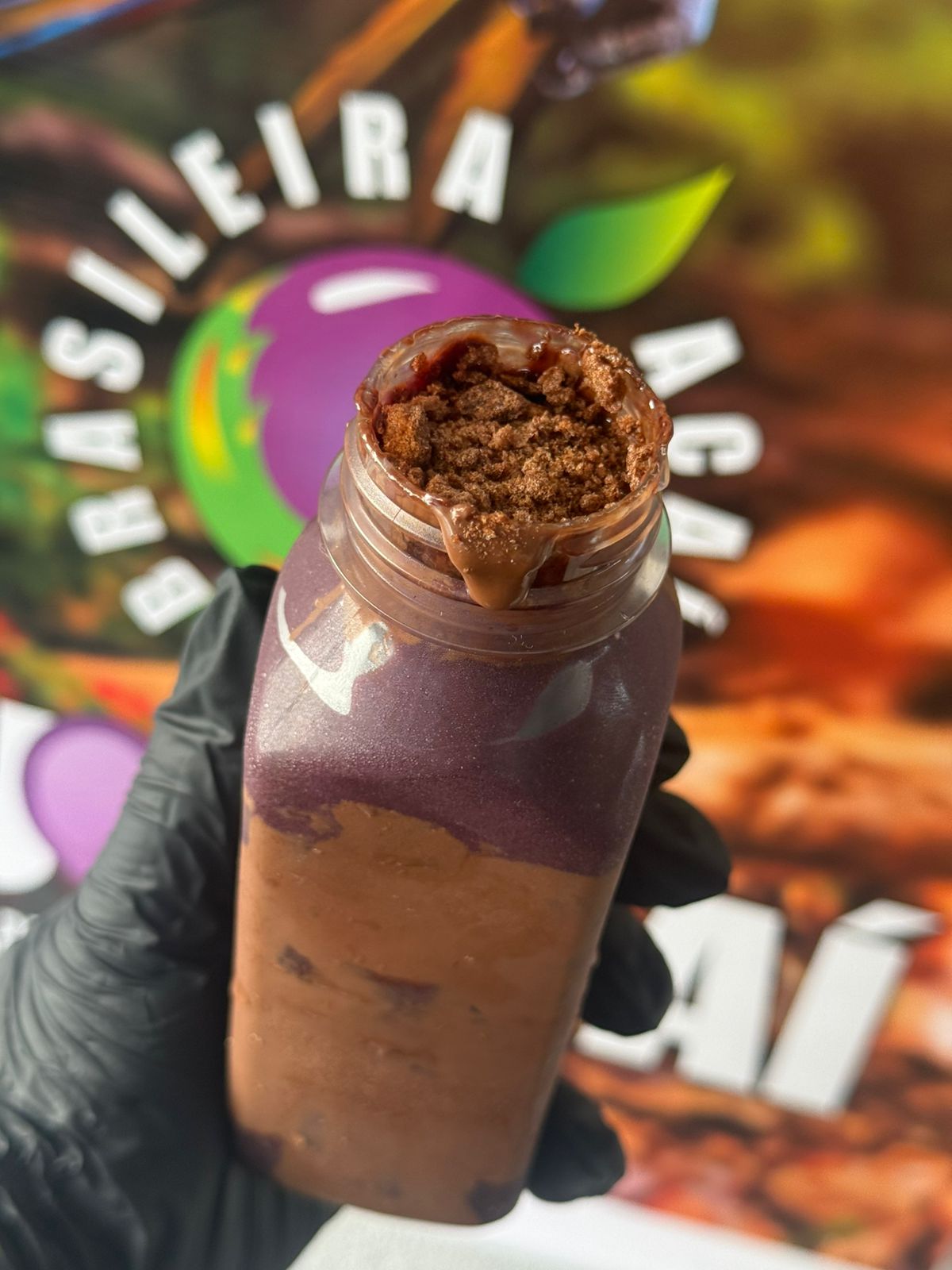 Açaí batido com fruta - 300ml (Garrafa)